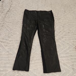 Black Faux Leather Black Label By Chicos Pants Size 1 (Size M or 8 On Chart)